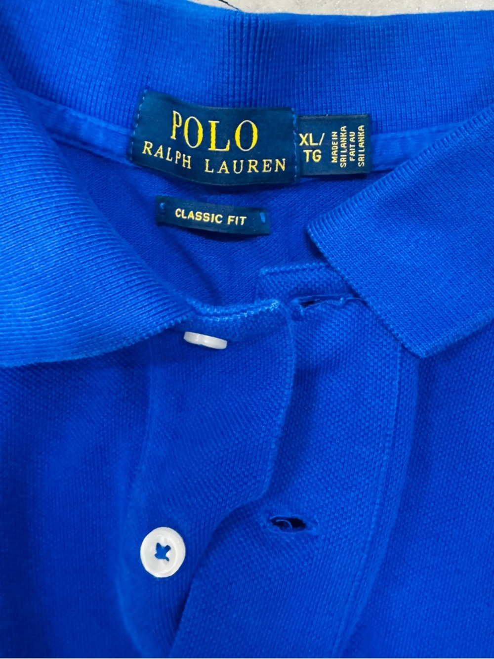 Polo Ralph Lauren Classic Fit Polo Shirt - Royal Blue w/ Orange Pony - XL